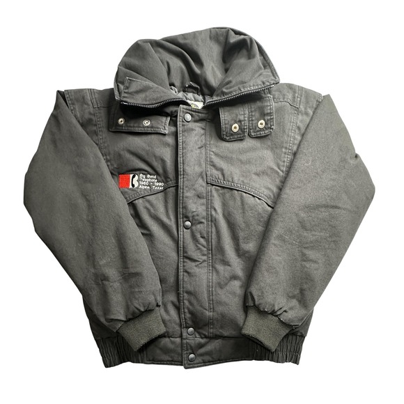 Vintage Miller Outerwear Jacket Mens Small Black Down Insulated Alpine Texas 90s - Picture 1 of 16